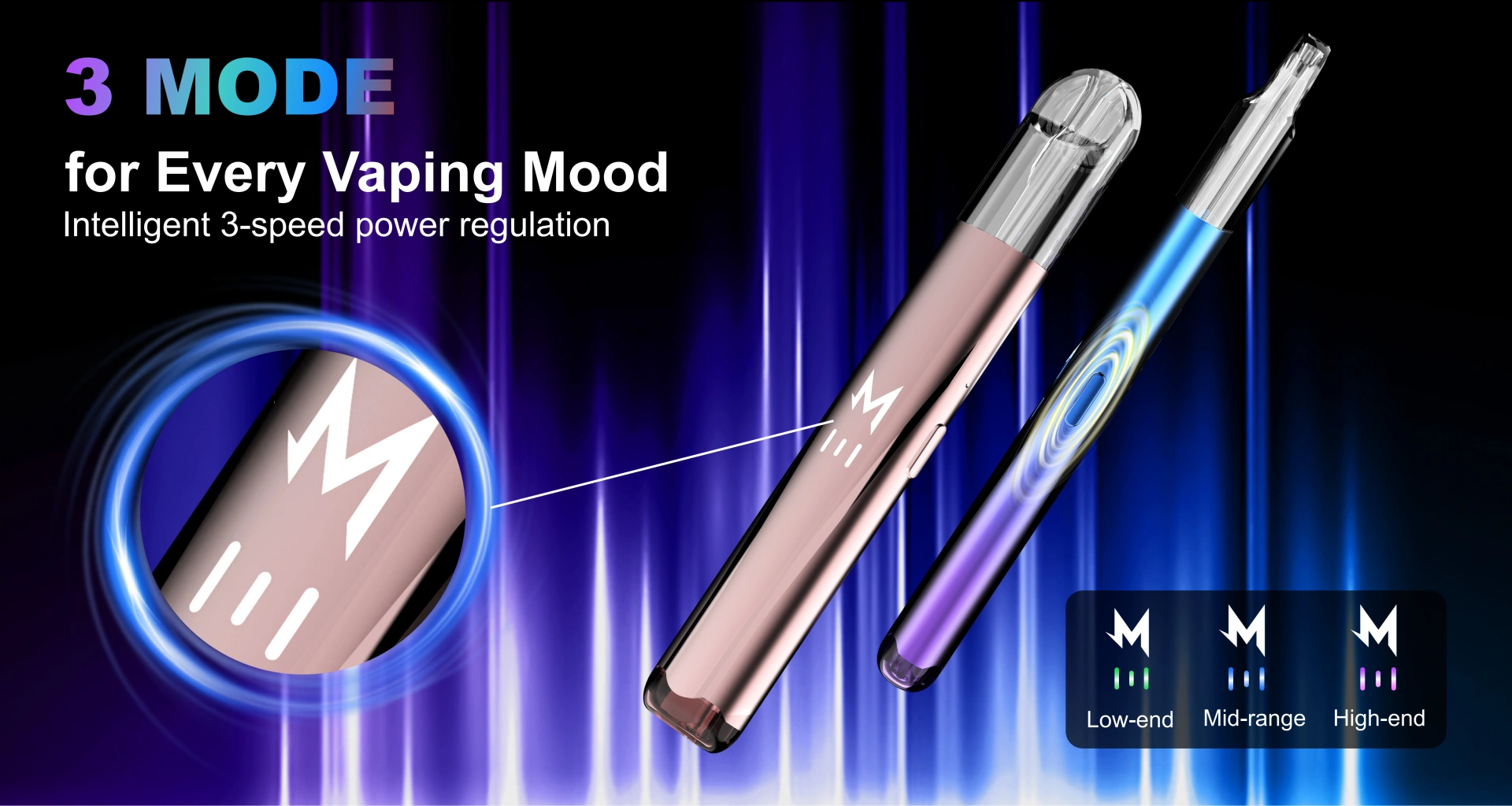 M Zero Pro: 3 mode for vaping mood