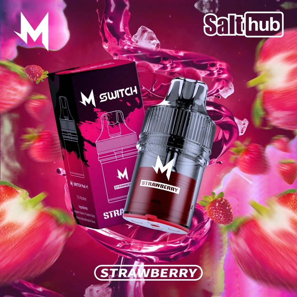 M Bar 15K strawberry disposable vape pod