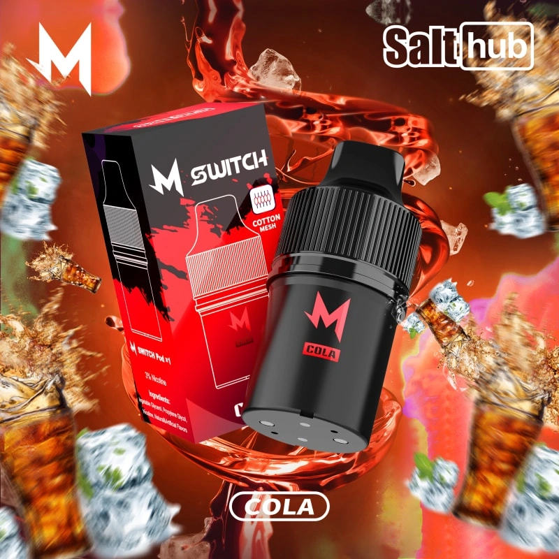 m switch pod cola flavored e-liquid cartridge