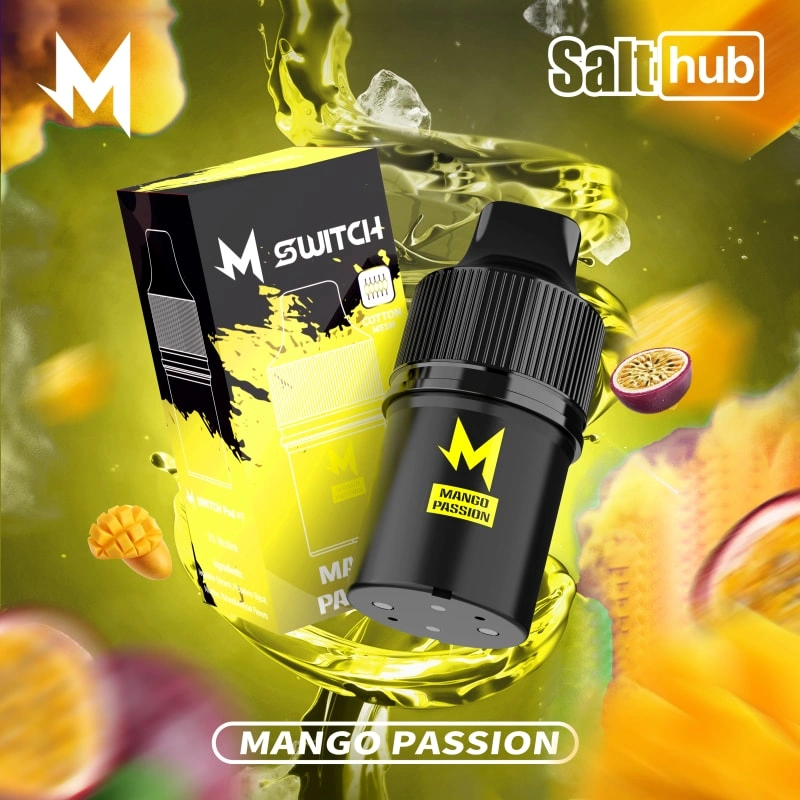 m switch pod mango passion flavored e-liquid cartridge