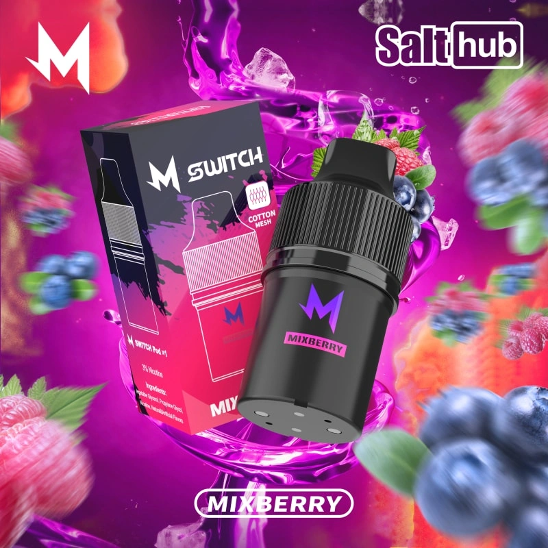 m switch pod mixberry flavored e-liquid cartridge