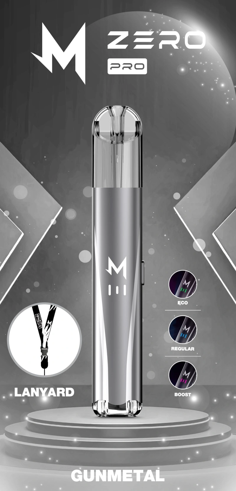 zero pro vape pod kits gunmetal color